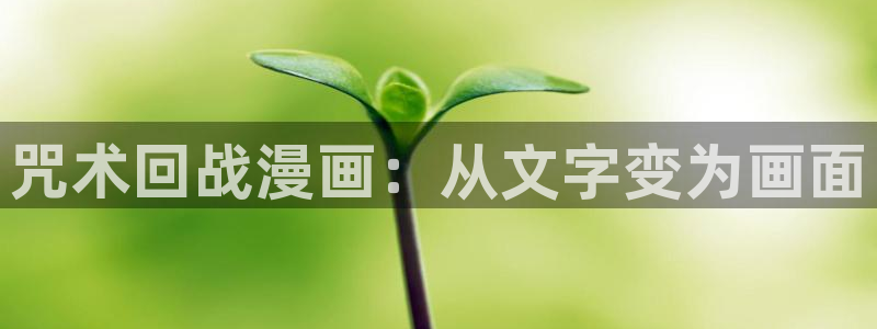 虫虫漫画页面免费漫画看在线看：咒术回战漫画：从文字变为画面